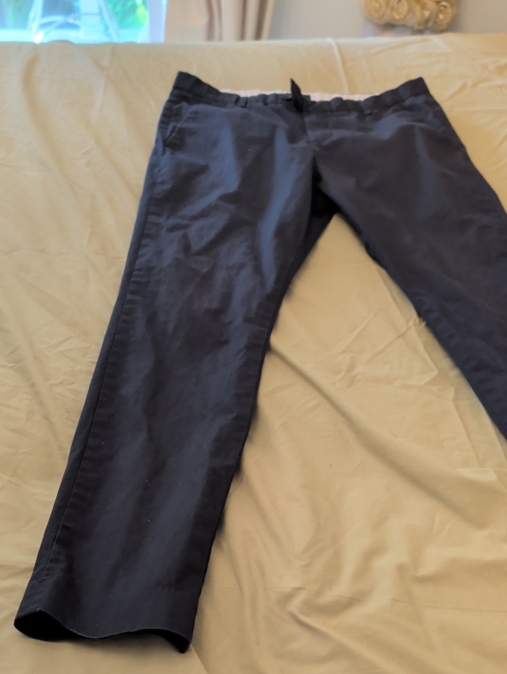 H&M Men's Navy Straight-Leg Chinos